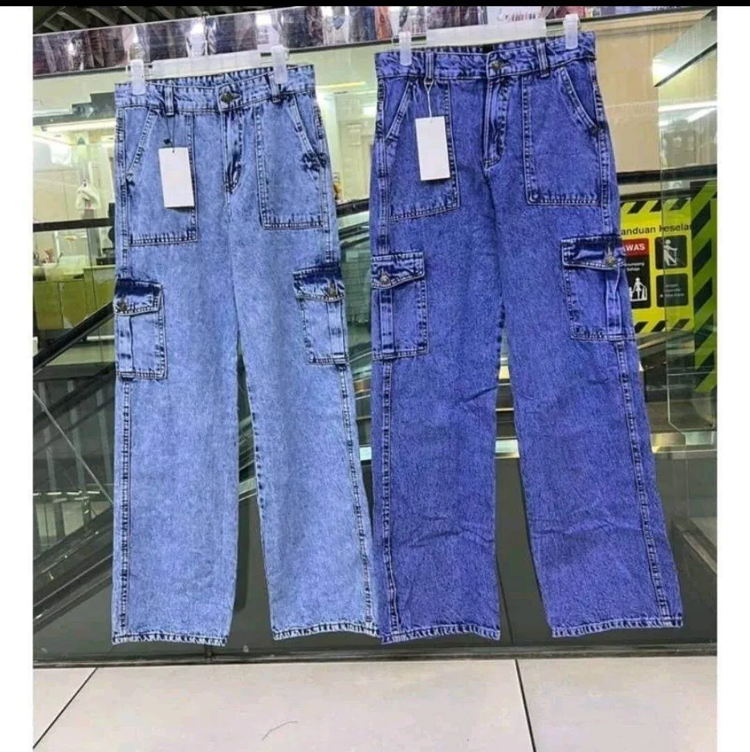 Palazzo Cargo Jeans: 6 Pocket Denim Style, Shop Now! from