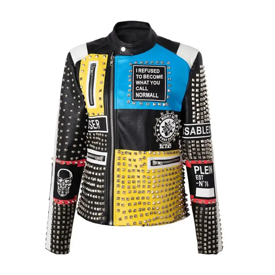 DHgate.com:Unisex Faux Leather Motorcycle Jacket with