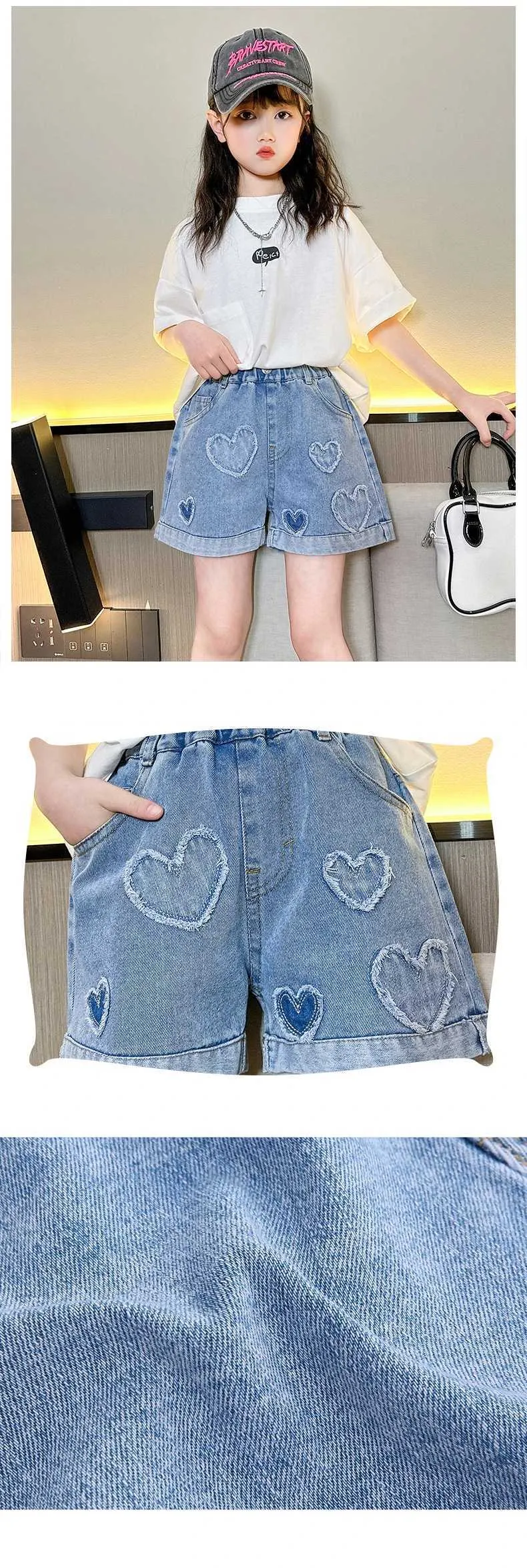 Tenue 2 Pièces Fille George - Top DC Comics Supergirl + Short En Denim - Taille 7/8 Ans - Occasion Très Bon état