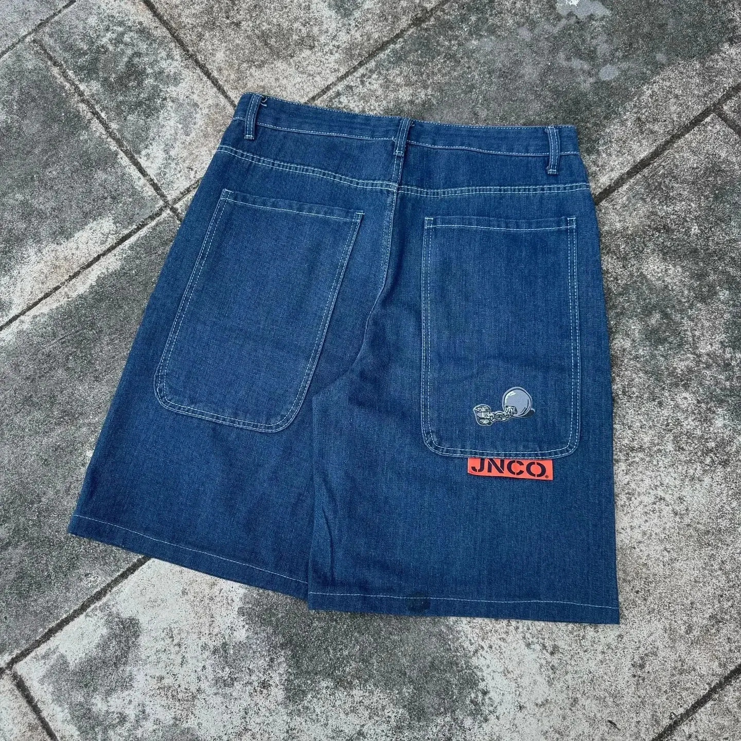 DHgate.com:JNCO Flame Jeans: Vintage Black Baggy Loose Fit