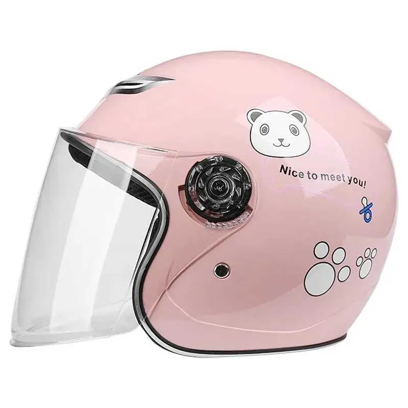 DHgate Kids Cartoon Motorcycle Open Face Helmet Safe and Stylish Child Protection Automobiles Motorcycles