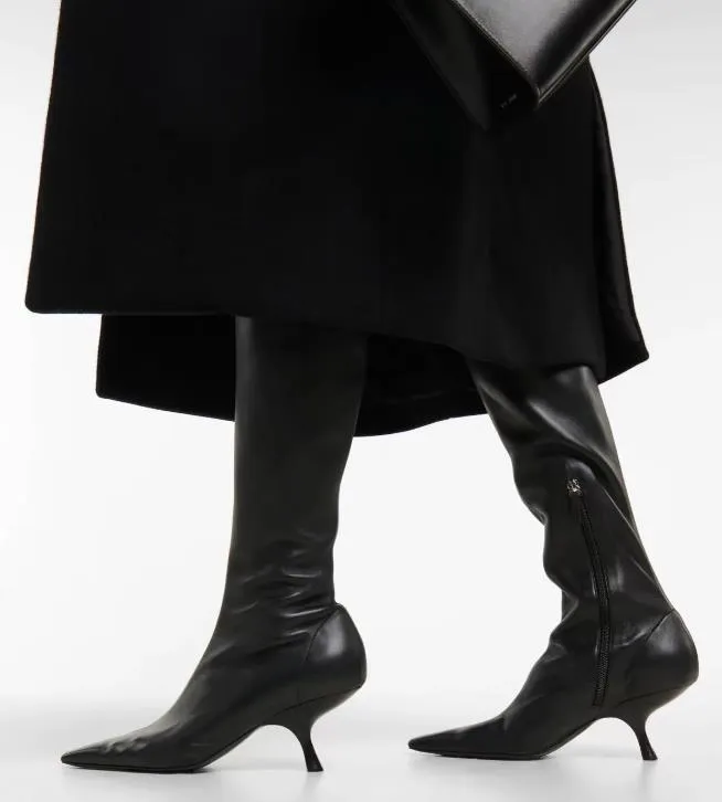 Premium Leather Stiletto Knee High Boots Women's Fashion Boots, Shop Now!