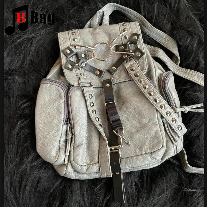 MVD PUNKS リュック　パンク　y2k ギャル　平成　old ꒰ঌ໒꒱平成ギャル タータンチェックリュック rock punk y2k - メルカリ