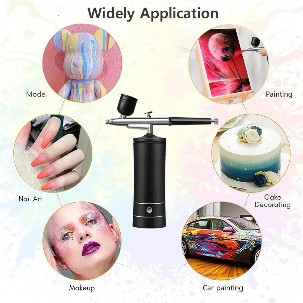 Nasedal NT-19 Dual-Action Airbrush Kit - 0.3mm Spray Gun Compressor for Nail Art, Model Painting, Cake Decorating, Car, Fish, Shoes Nasedal NT-19 Dual-Action Airbrush Kit - 0.3mm Spray Gun Compressor for Nail Art, Model Painting, Cake Decorating, Car, Fish, Shoes