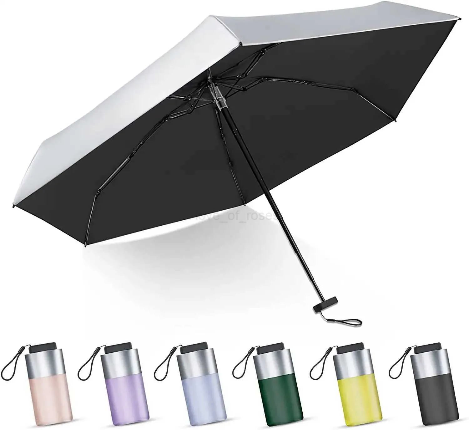 Compact UV Umbrella: UPF 50+ Protection, Lightweight Travel Sun Parasol ...