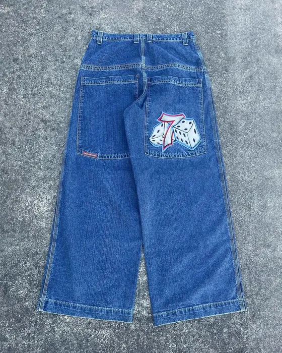 DHgate.com:Harajuku JNCO Y2K Embroidered Denim Baggy Jeans DHgate.com:Harajuku JNCO Y2K Embroidered Denim Baggy Jeans