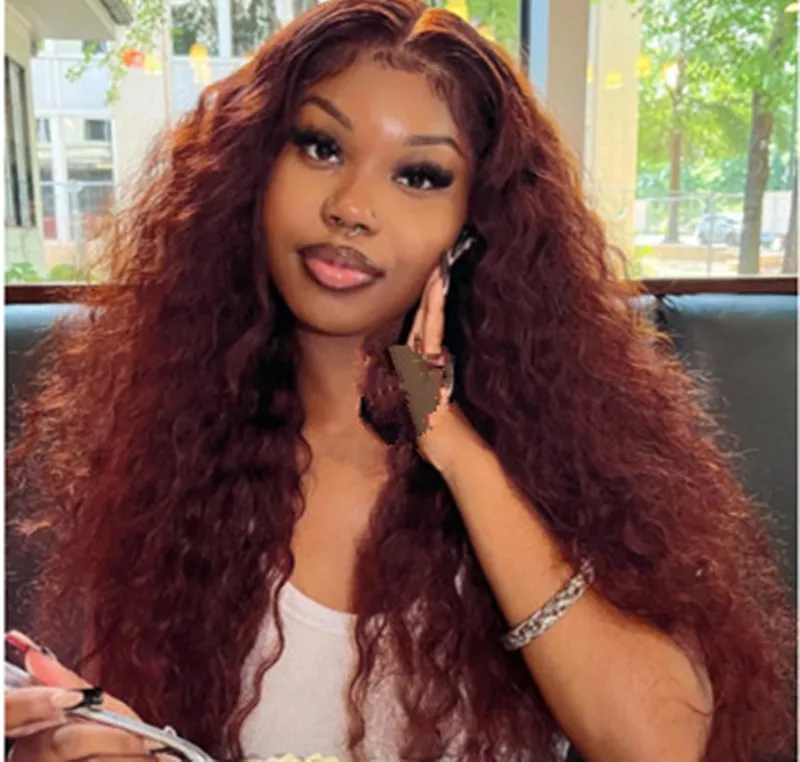 16 Inch Deep Wave Lace Front Wig, 100% Virgin Remy... From  display picture 3