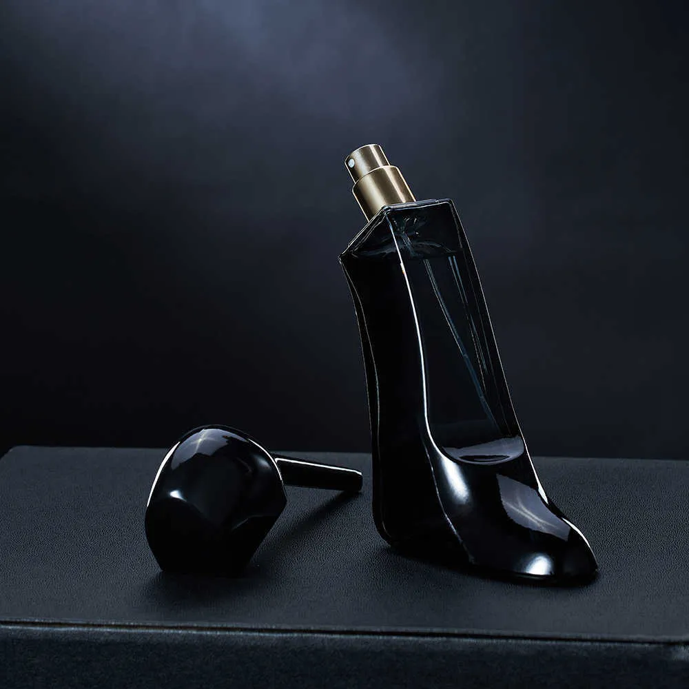 Black shoe shaped perfume sale