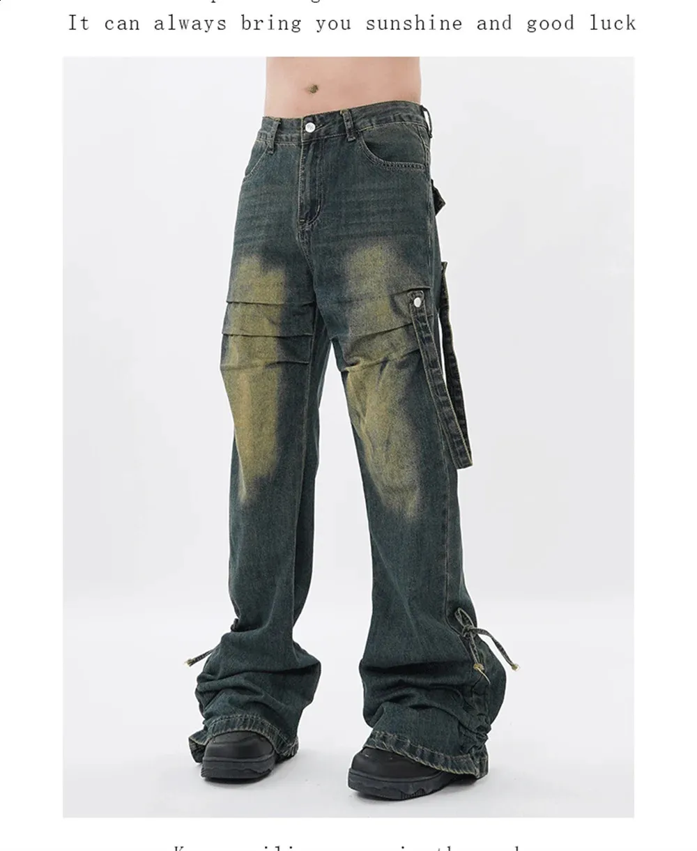 Flare Jeans: Y2K Streetwear Inspired Wide Leg Denim Pants