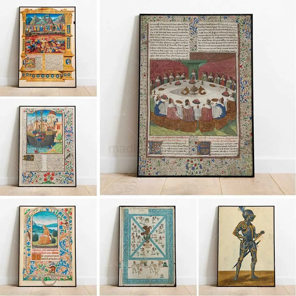 Medieval Codex/ Irish Ancient/ Irish History. Fighting Knights Poster ...