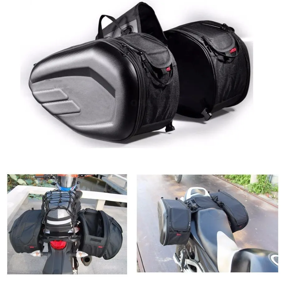 DHgate Oxford Motorcycle Saddlebags Waterproof Canvas Helmet Travel Bags Black Automobiles Motorcycles