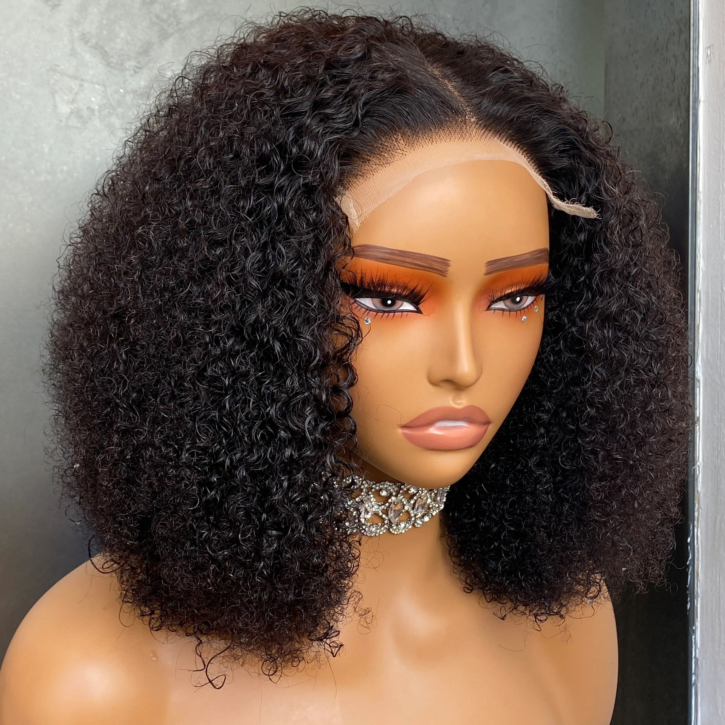 Premium Kinky Curly Wig: 180% Density, 5x5 HD Lace Closure 