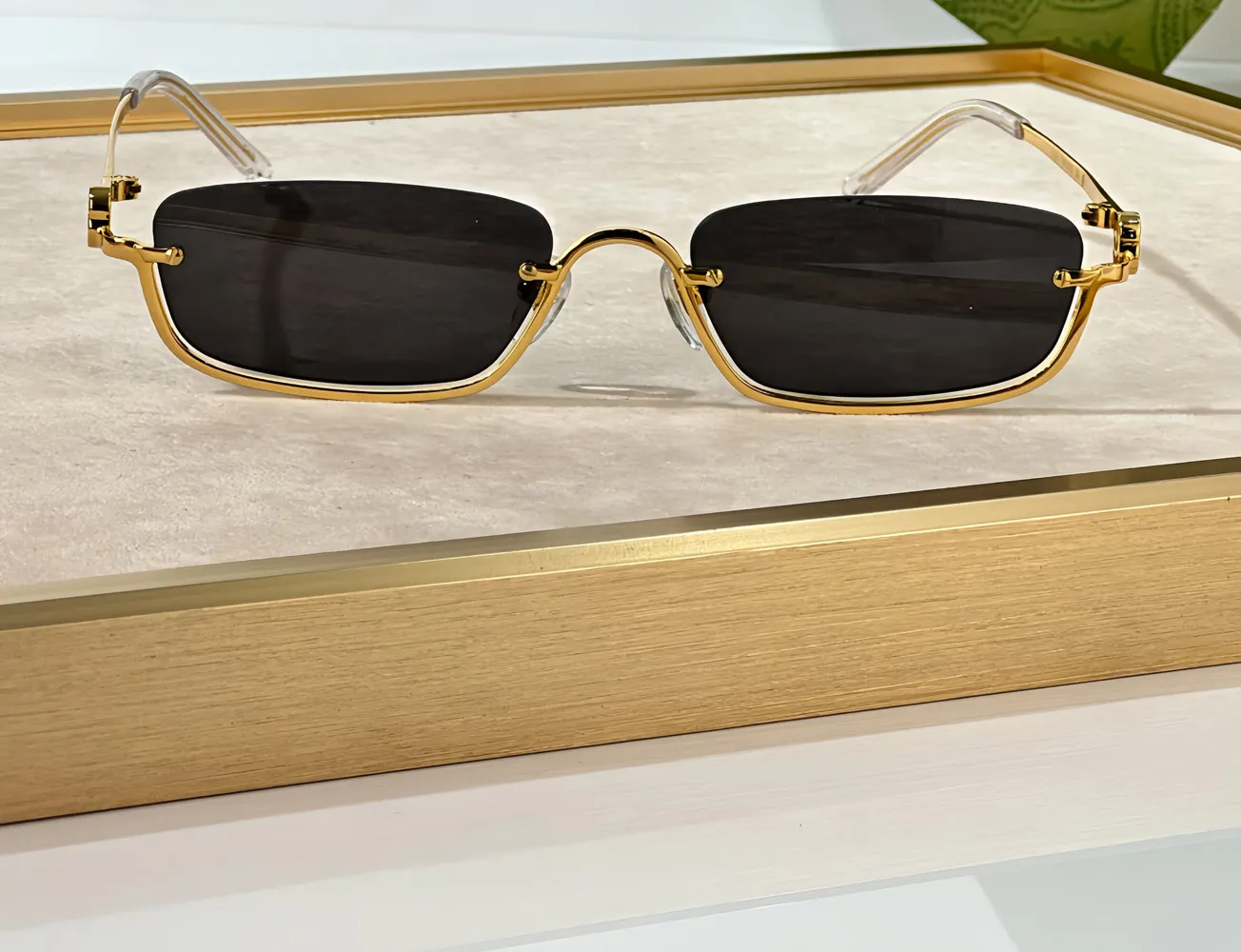 Stylish Gold Frame Sunglasses Men main image 4