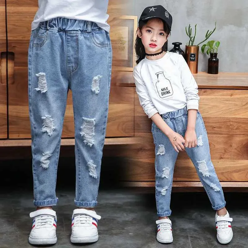 Kids ripped jeans discount