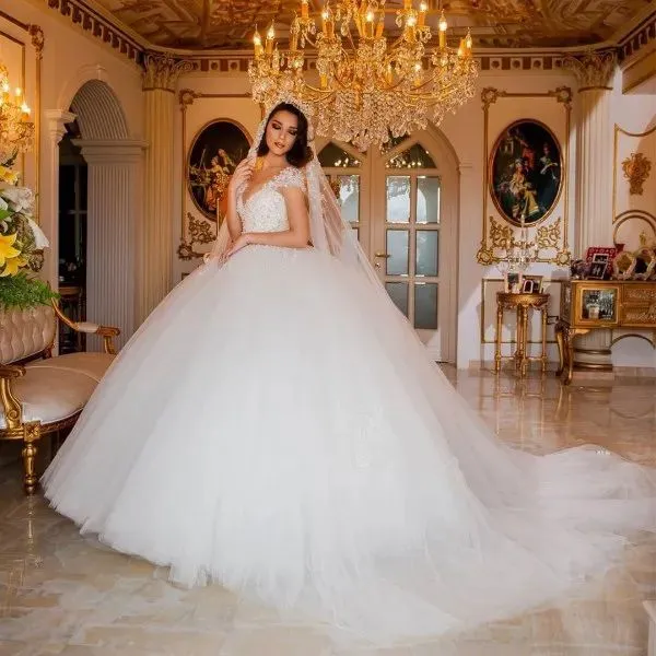 Plus Size Princess Ball Gown Wedding Dress Beaded... From Babynice666,  $184.6 | DHgate.Com