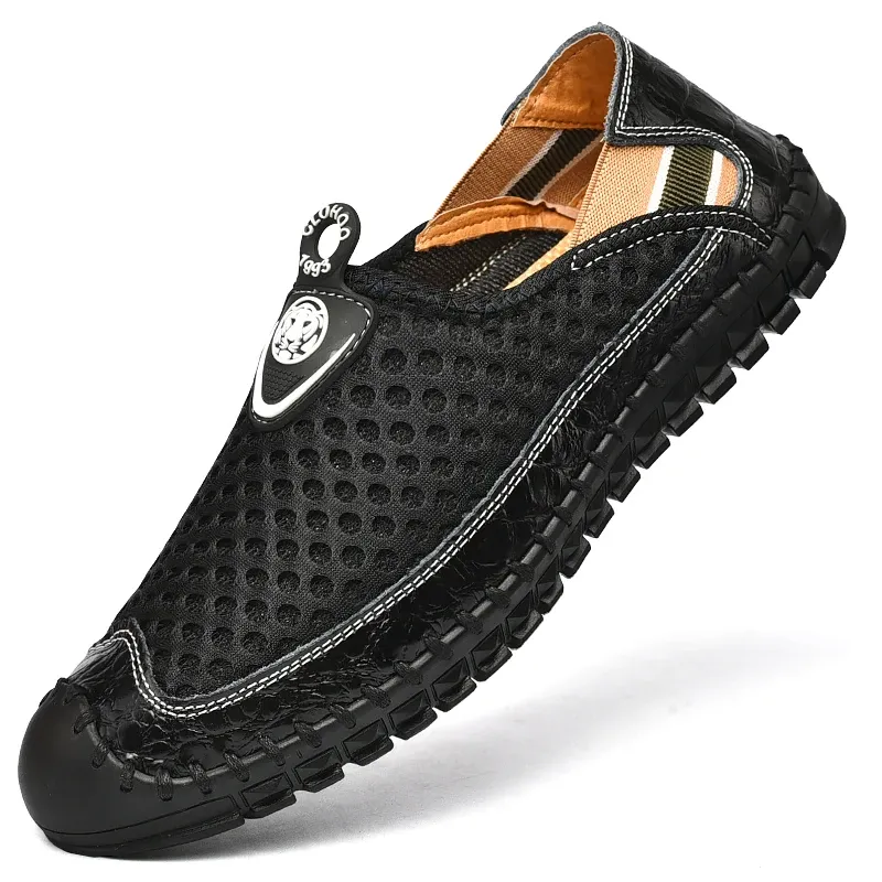 Mens size 10 Wedge Embroidery Flat Leisure Slip On Shoes Men main image 3