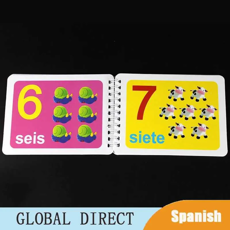 Spanish Numbers Learning Cards - Montessori Flashcards for Kids Ages 3 ...