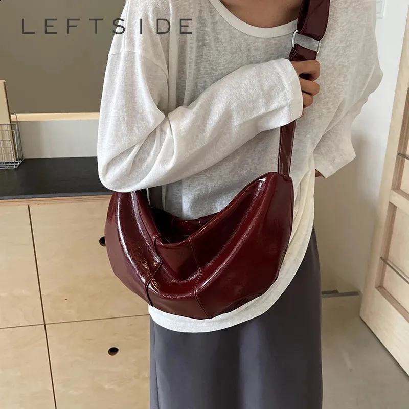 DHgate.com:Silver Spliced Leather Shoulder Bag: Y2K Korean