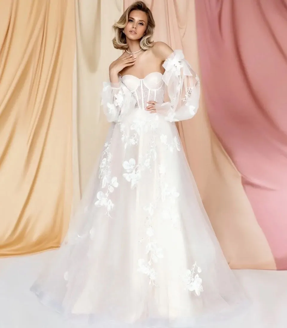 cream beige wedding dress BEADED METALLIC PANELED DRESS main image 0