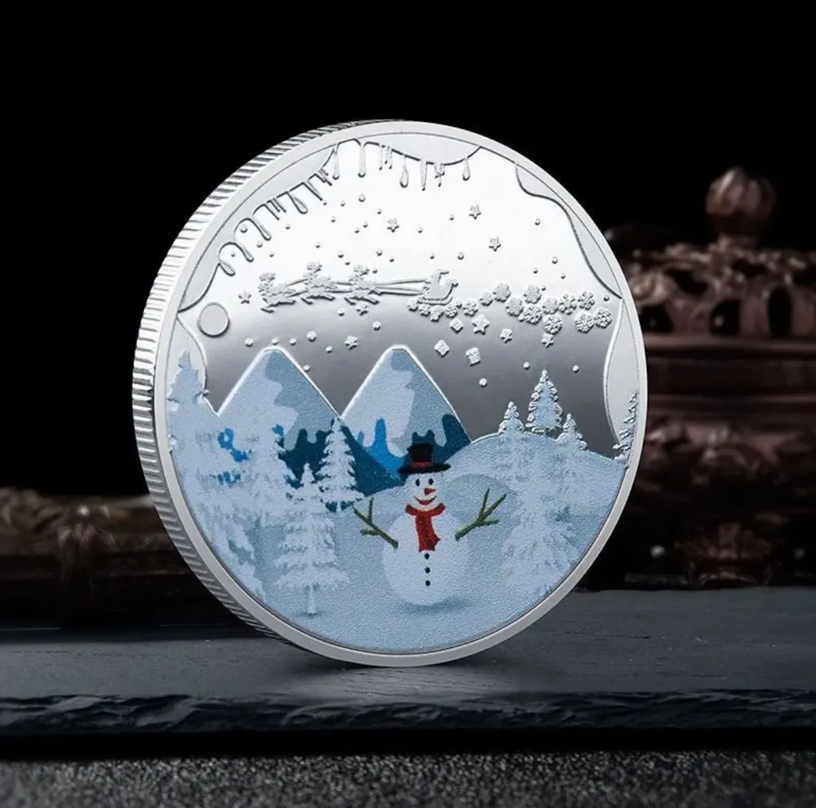 Noël Traîneau Du Père Noël Un Renne Dessin Animé Coloré 10789332 Art