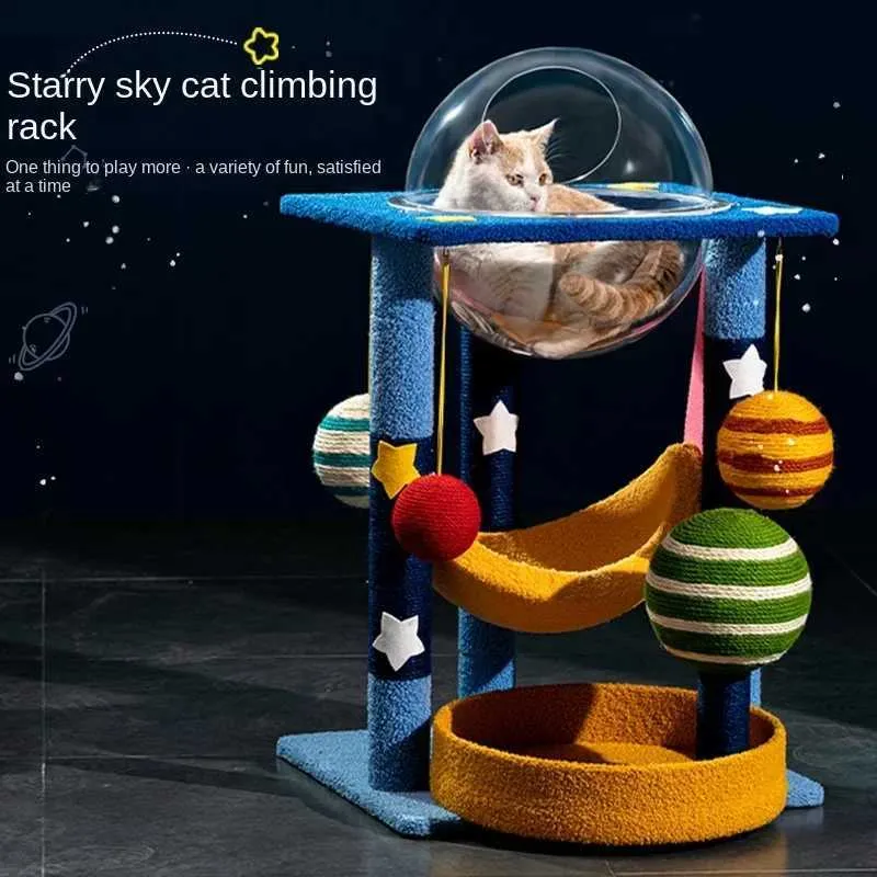 Cat Climbing Frame With Scratching Posts Wood Material 3 Layer Activity Tree With Bed And Toys For 2024 From Look at mee 122.89 DHgate.Com
