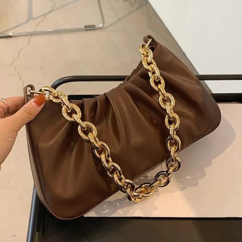 Handbag With Chain 2024 Fashion High Quality PU Leather Designer Handbag With Thick ...