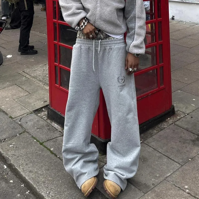 Herrebukser Streetwear Y2K Vide Ben Herre Retro Dobbelttaljede Joggingbukser Broderet Camouflage Mønster Trend Casual_voghion.com