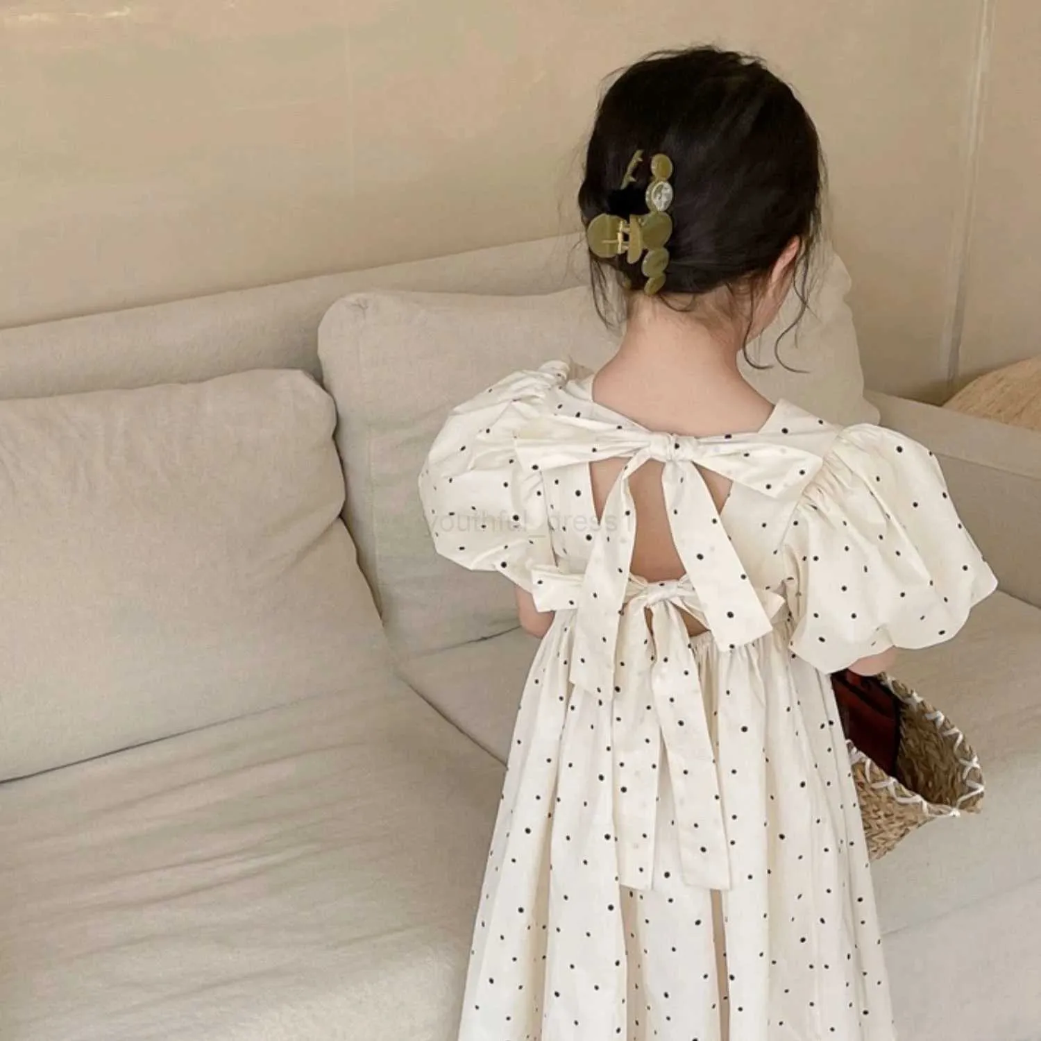 Girls' Summer Princess Dress: Korean Style Backless Party Dress, Baby  Bubble Sleeve, White Elegant Dress New Arrival!