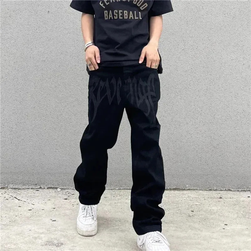 LABROS】Big Stitch Baggy Jeans (Black) LABROS】Big Stitch Baggy