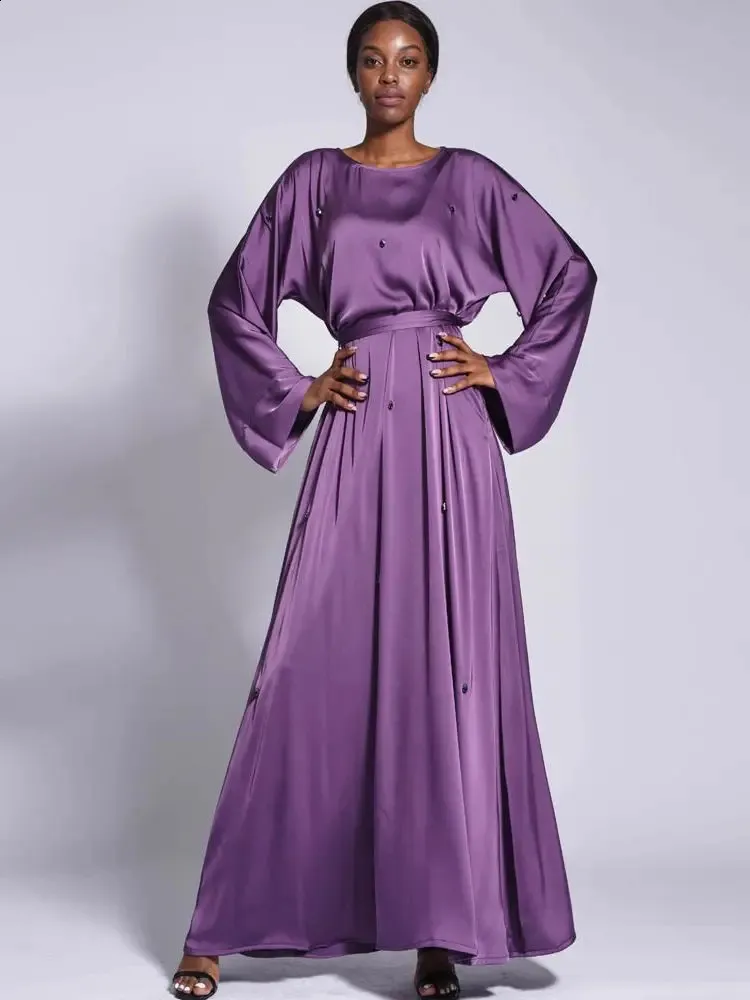 Ramadan Eid Kimono Sleeve Beaded Silky Djellaba Muslim Dress from Dhgate  Basic & Casual Dresses - price 78.89