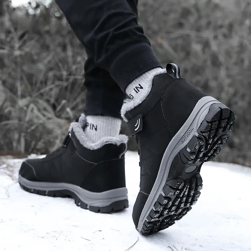 Ankle Boots Mens Snow Hiking Boots Boots Mens Women Slip On Winter