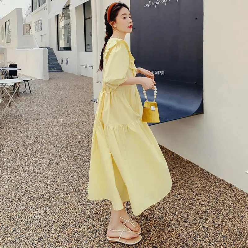 knee length dresses for ladies Maria Puff Sleeve Midi Dress main image 1