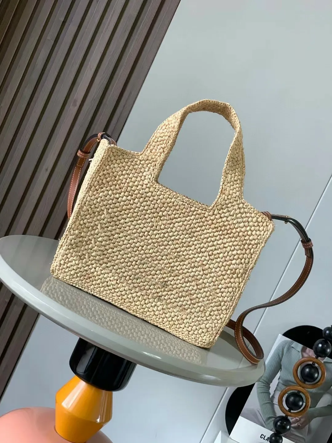 Save Big on Bulk Straw Raffia Handbags Raffia Tote Bag: Handmade Straw  Summer Handbag With Leather Straps Beach Travel Designer Purse Best Deals  on