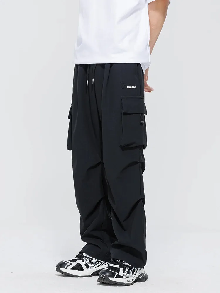 mame★Cotton Nylon Tucked Cargo Trousers Men-s-Nylon-Cargo-Pants-Casual