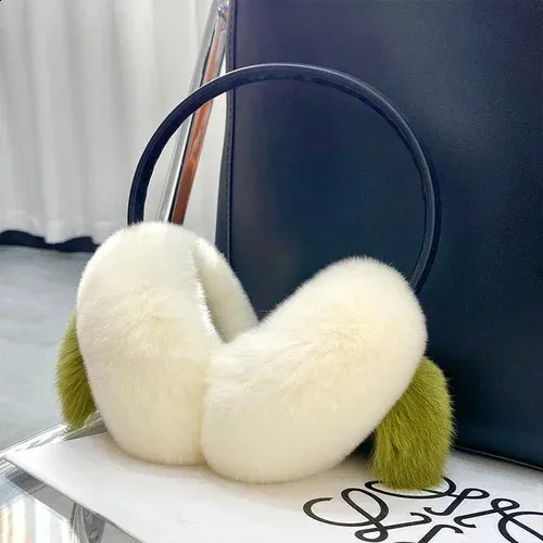 小物 Chapeau d' O Rex Fake Fur Earmuff MPPM Real Rex Rabbit Fur Ear Muffs Winter Ear From Hui05