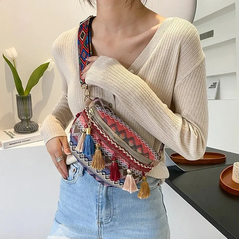 Stylish Fanny Packs For Women Adjustable Waist Bags With Fringe Decor In Variegated Colors From Visiblestore 13.51 DHgate.Com