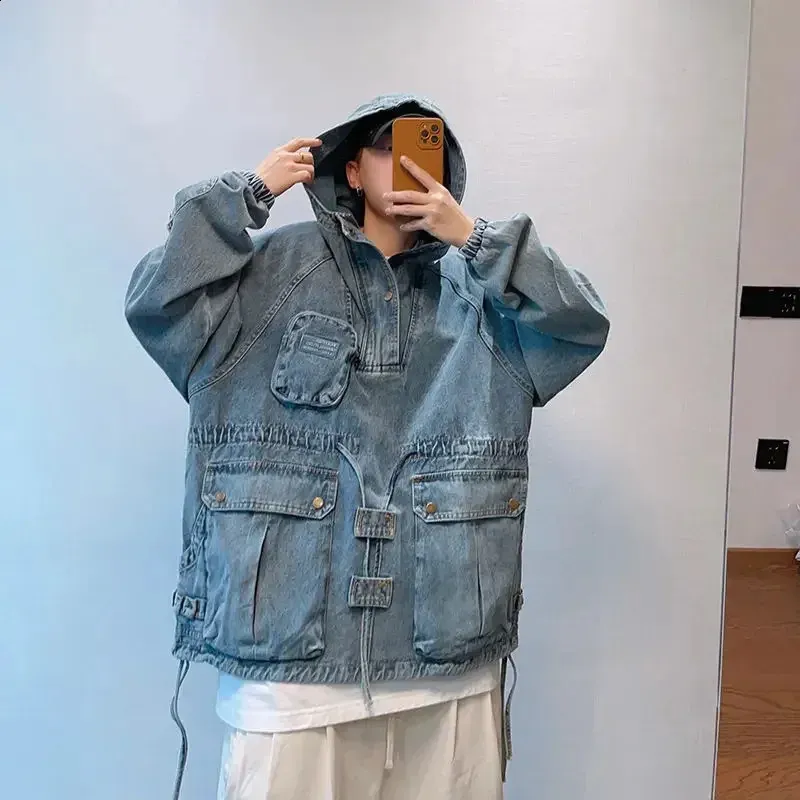 Retro Tooling Hooded Denim denim jacket - Spring Workwear