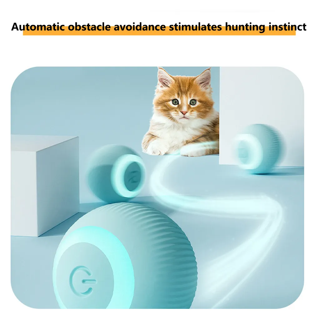 Luxury Shipping New Smart Auto-Rolling Electric Dog & Cat Ball Toy For Interactive I Free_voghion.com
