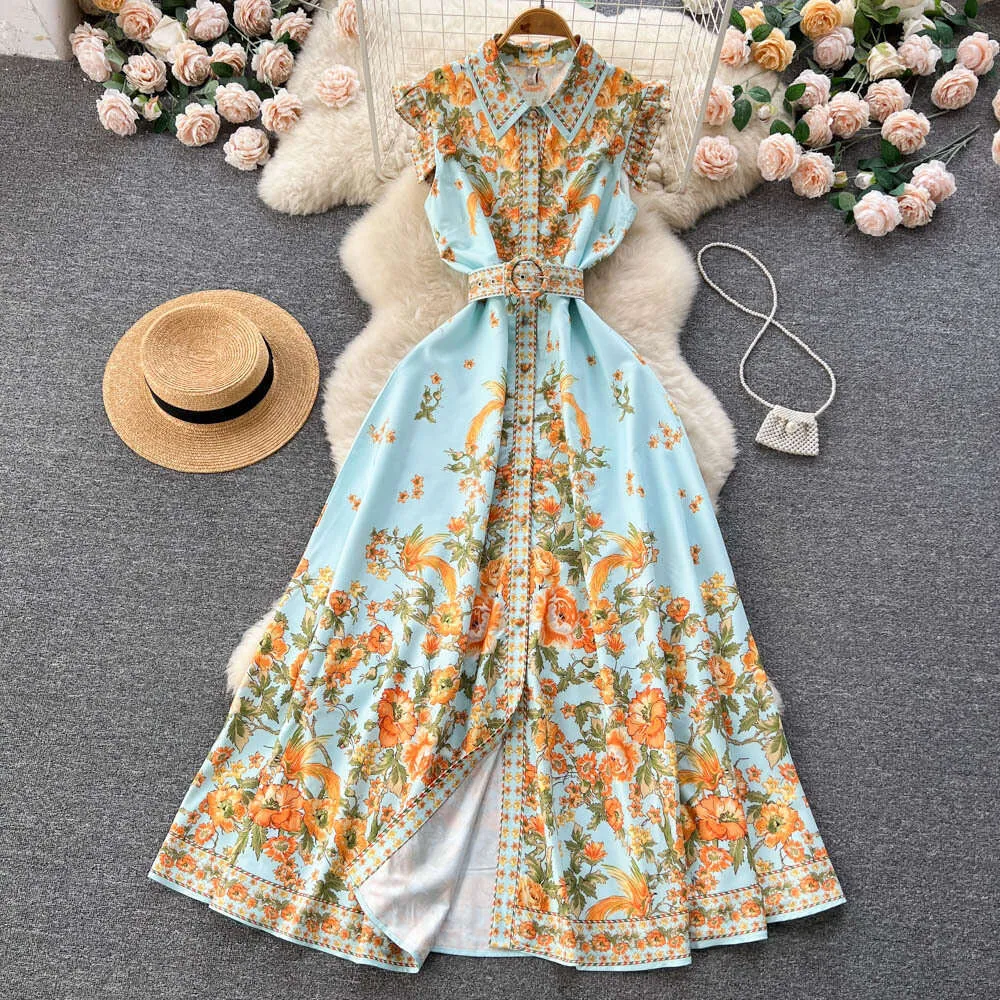 sachin and babi light blue dress Tropical Vacation White Maxi Dress | Trendy Women's Dress main image 1