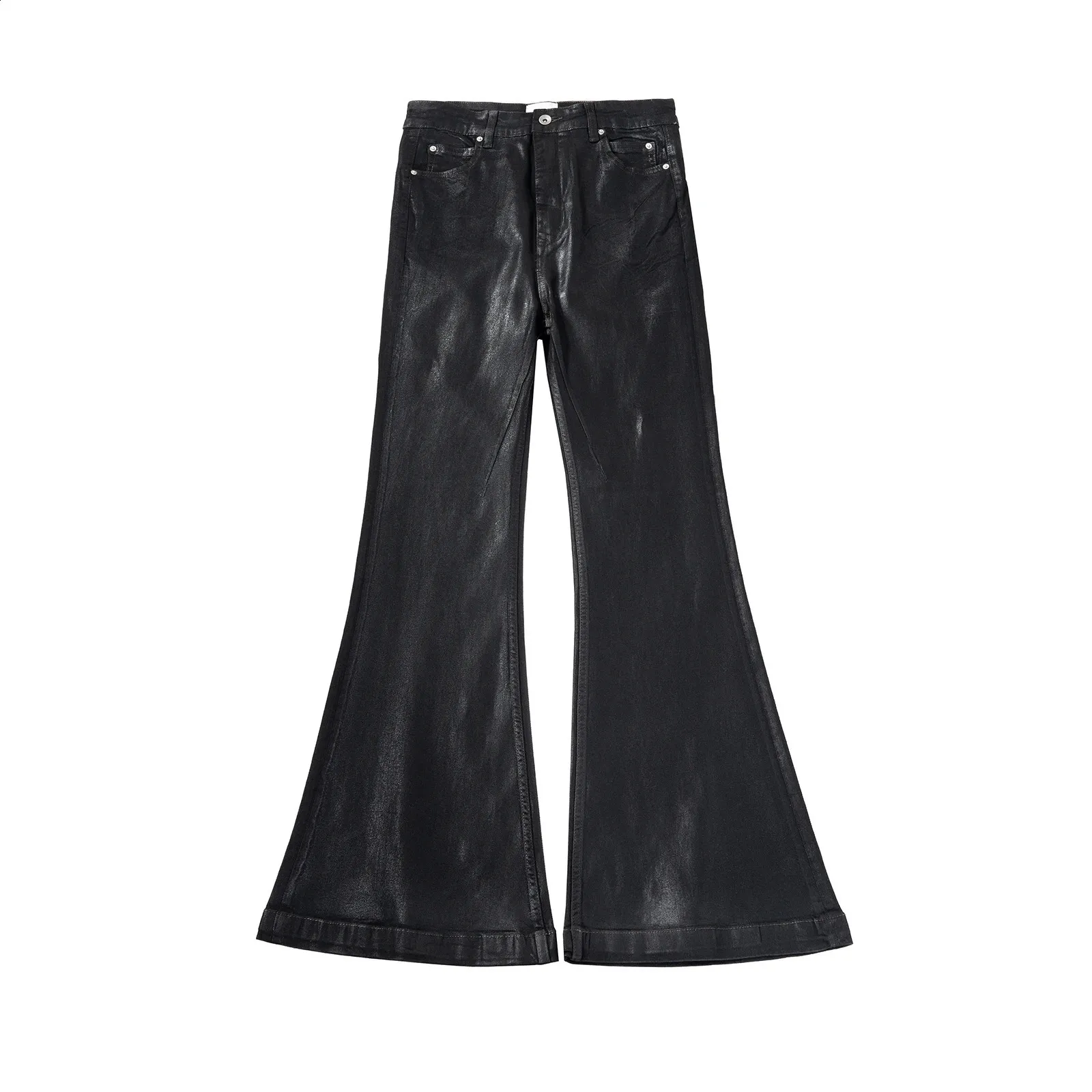 パンツ 00s SHELLAC waxed black flare denim Y2K 00s SHELLAC waxed black flare denim Y2K