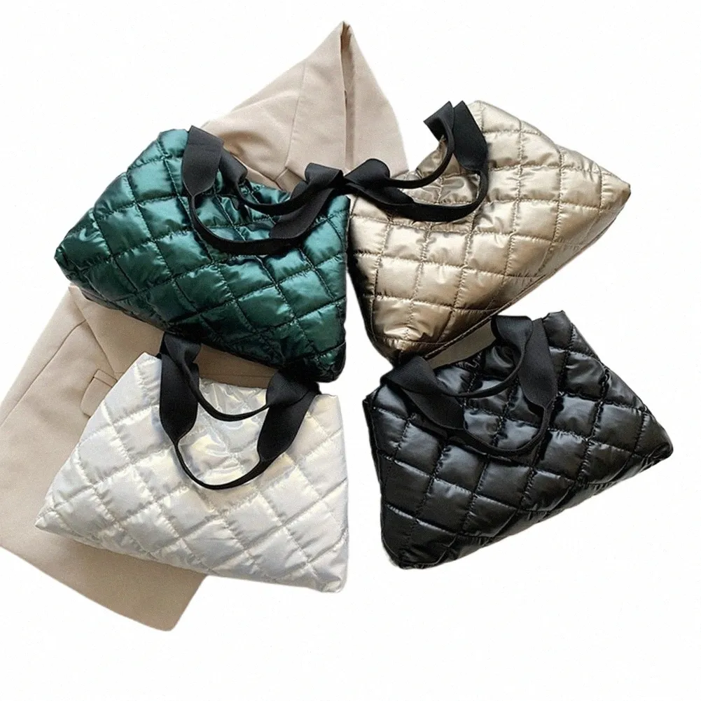 Women Quilted Hobo Handbag Large Capacity Puffer Shoulder Bag Soft Solid Color Cott For Shopper Travel O0Hw From 7 36 DHgate