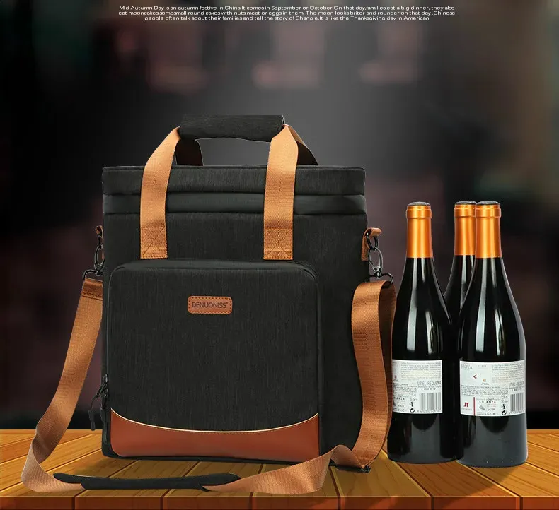 Insulated Cooler Backpack With 2 Stainless Steel Wine