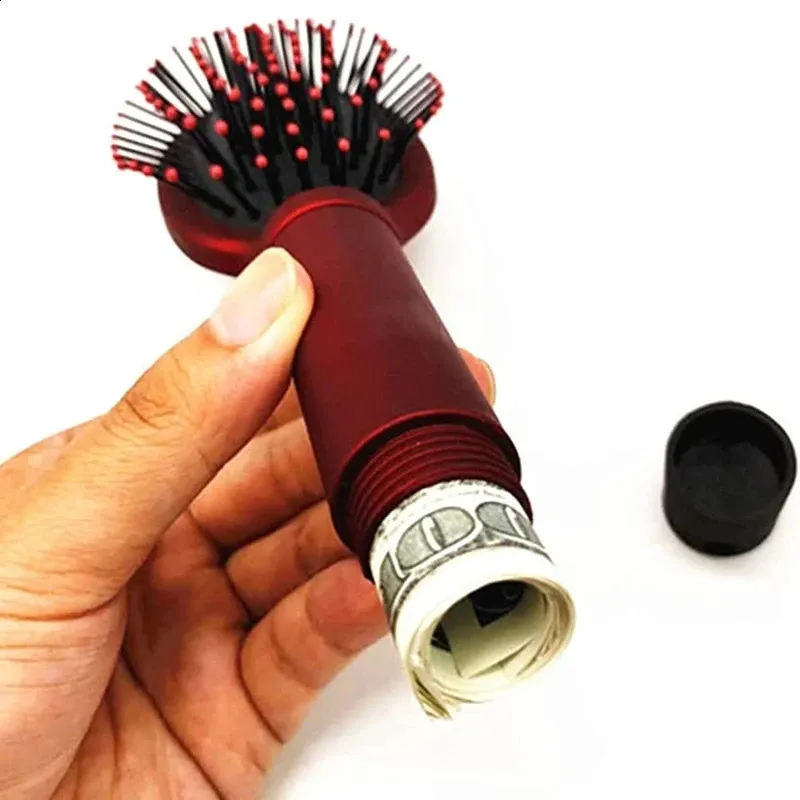 Diversion Round Hair Brush With Secret Hidden Compartment – Stash Box For Money, Jewelry, Keys – Discreet Removable Lid – Travel Safe Container