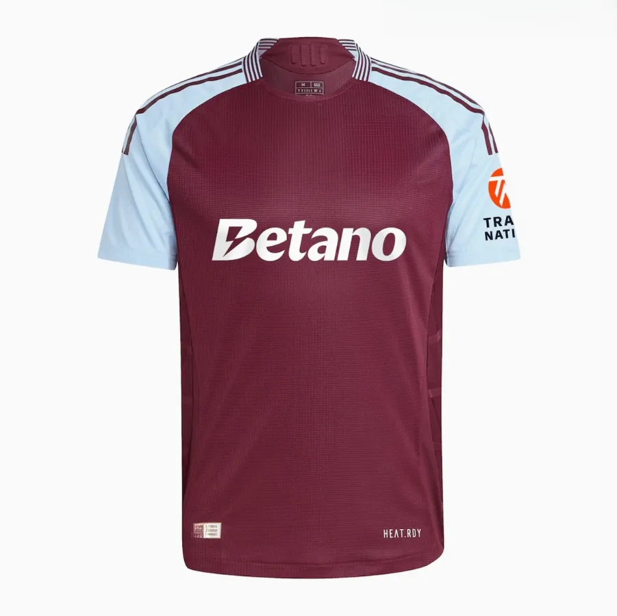 25 Aston Villa Home/Away Soccer Jersey Kit Fans Version Football