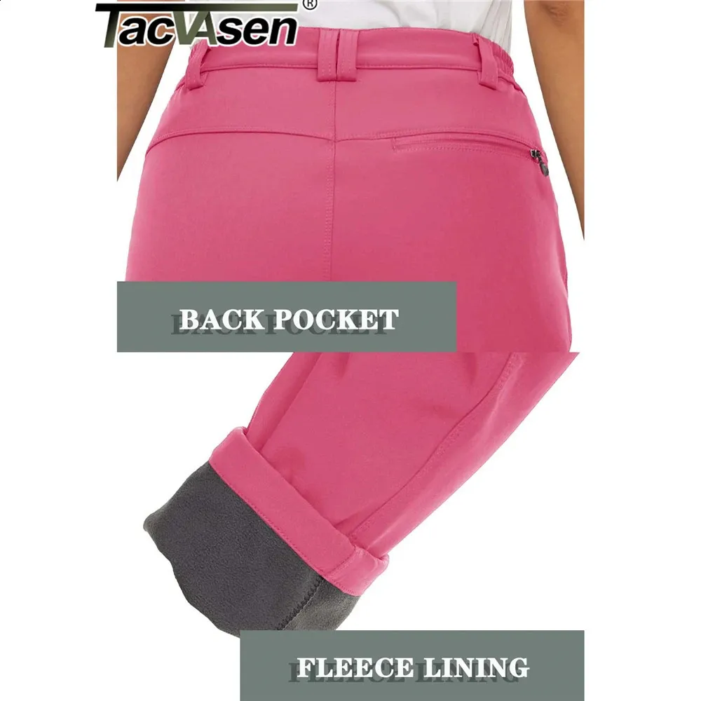 Tacvasen Lined Winter Golf Pants Softshell Hiking Pants Fleece - Main Image