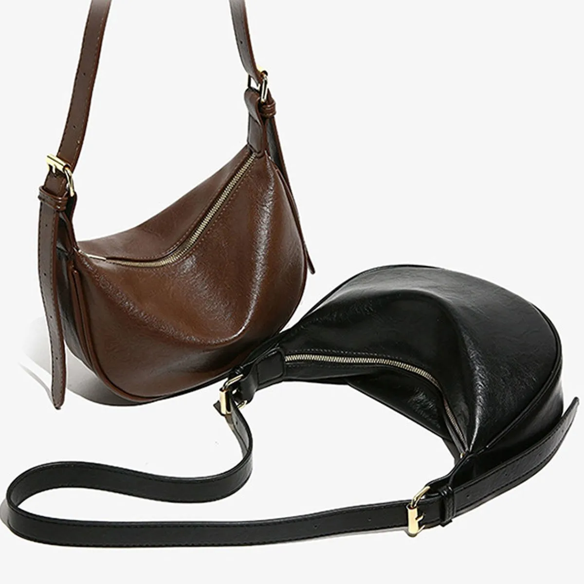 DHgate.com:Crescent Hobo Bag: Soft PU Leather Crossbody DHgate.com:Crescent Hobo Bag: Soft PU Leather Crossbody