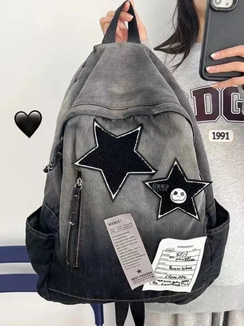 Y2K Bolsa Mochilas Casuais De Lona Bolsas Escolares Adolescentes Da Moda  Para O Verão Mochila Fresca Durável Bolsa Mujer De $155,47 | DHgate, image size:800x1066