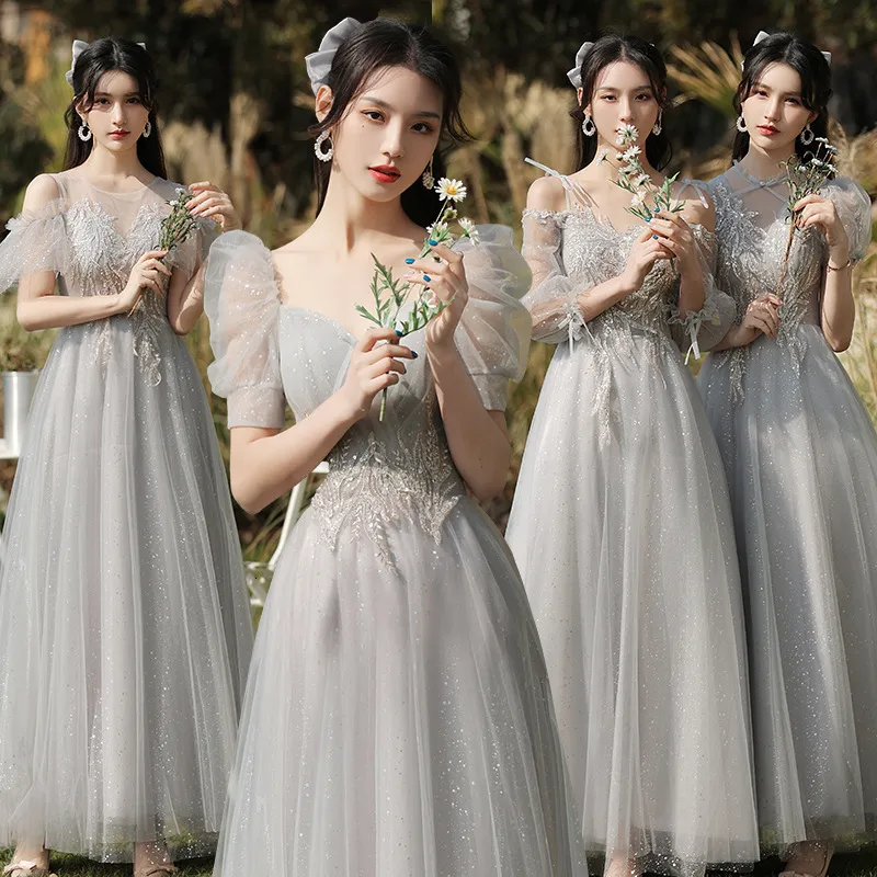 Grey Bridesmaid Maxi Dress 100% Cotton Sleeveless V-Neck Ankle-Length  Summer from Dhgate Urban Sexy Dresses - price 57.61