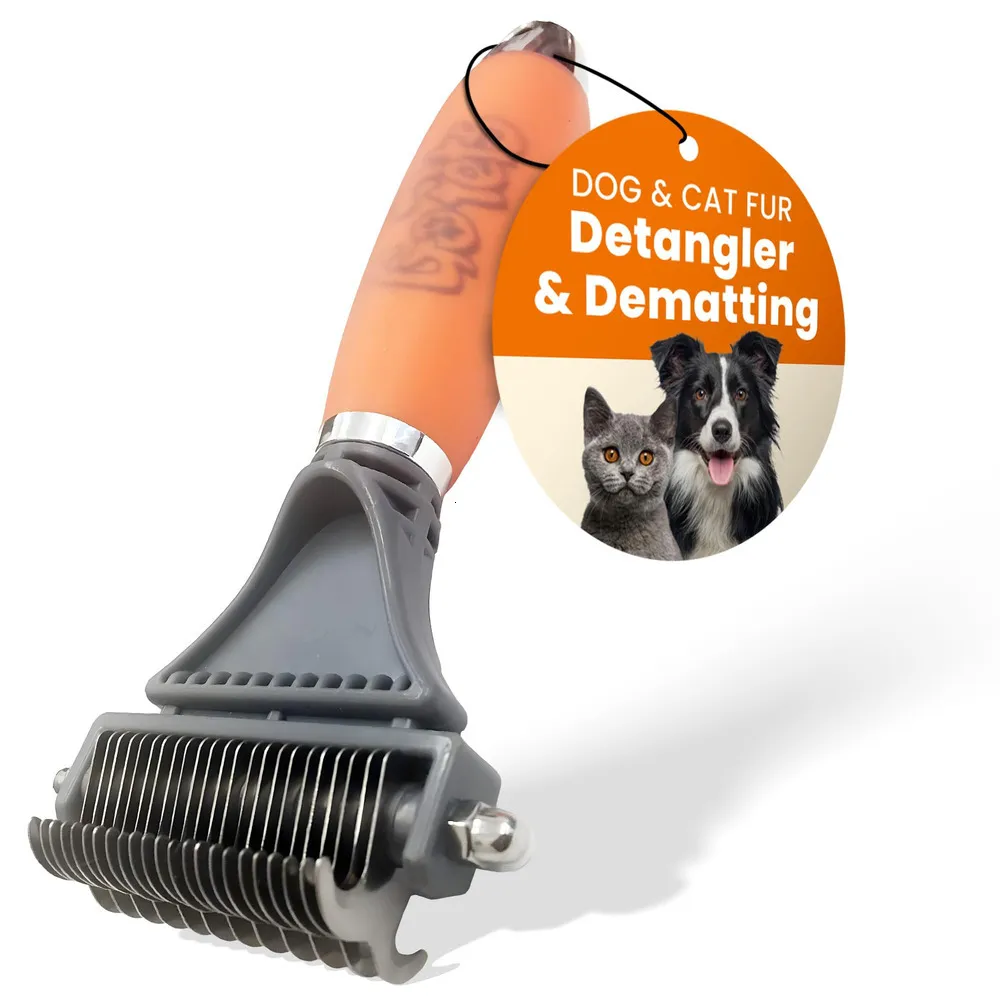 2 Sided Dematting Comb Professional Grooming Rake For Cats Dogs Long Hair Deshedding ToolUndercoat Brush For Matted Long Haired Pets A036 From 23 48 DHgate