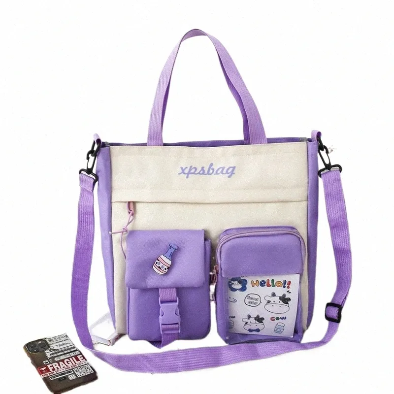 Large Canvas Tote Bag for Women Cute Student Shopping Bag with Zipper,  Collapsible, Perfect for Books Everyday Use